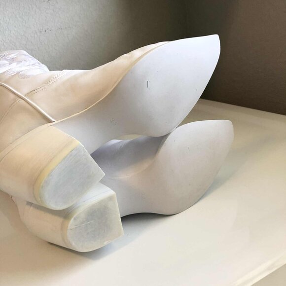 JEFFREY CAMPBELL Dagget Boot Western Cowgirl Boots White 9.5 MSRP $270 - Picture 13 of 13